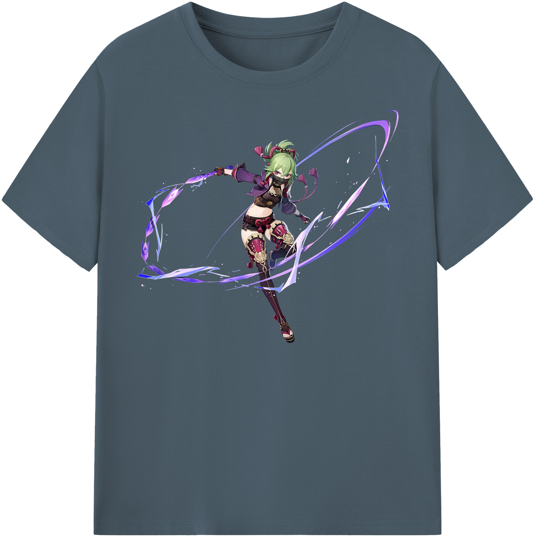 げんし神  久岐忍 くき しのぶ genshin Kuki Shinobu 綿100％半袖Tシャツ（フロントプリント）